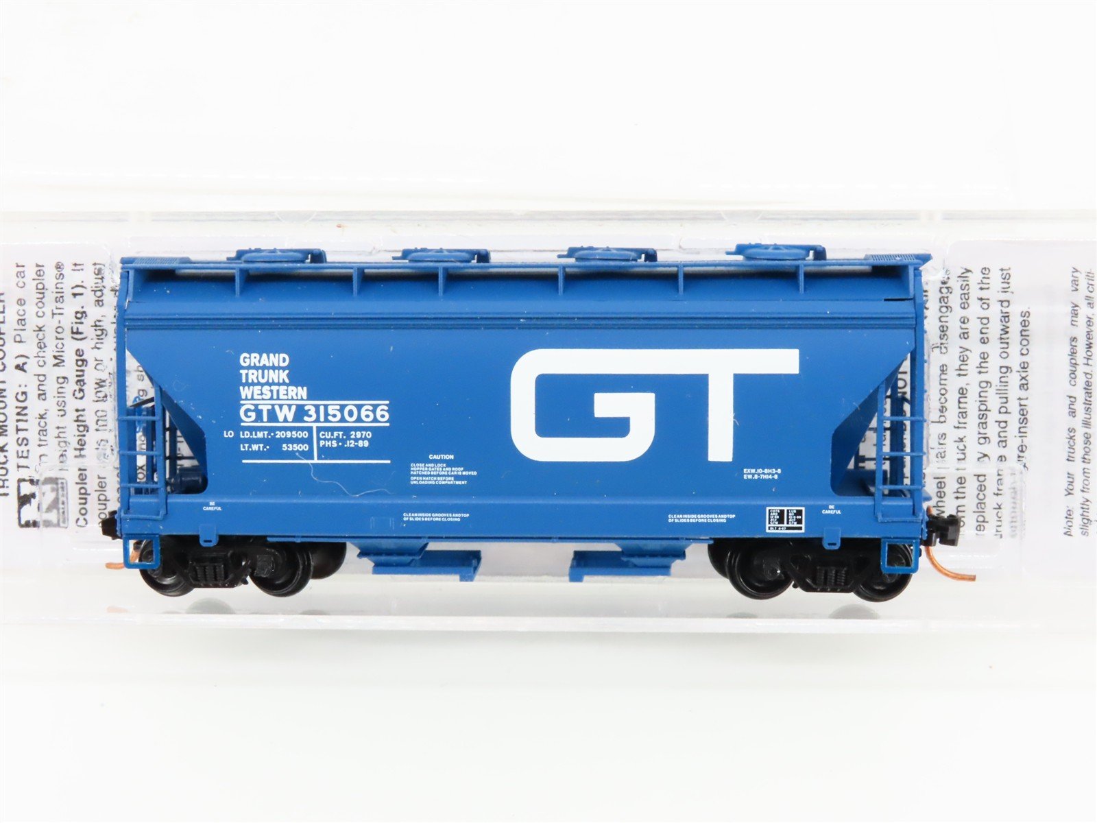 N Scale Micro-Trains MTL 09200010 GTW Grand Trunk Western 2-Bay Hopper #315066