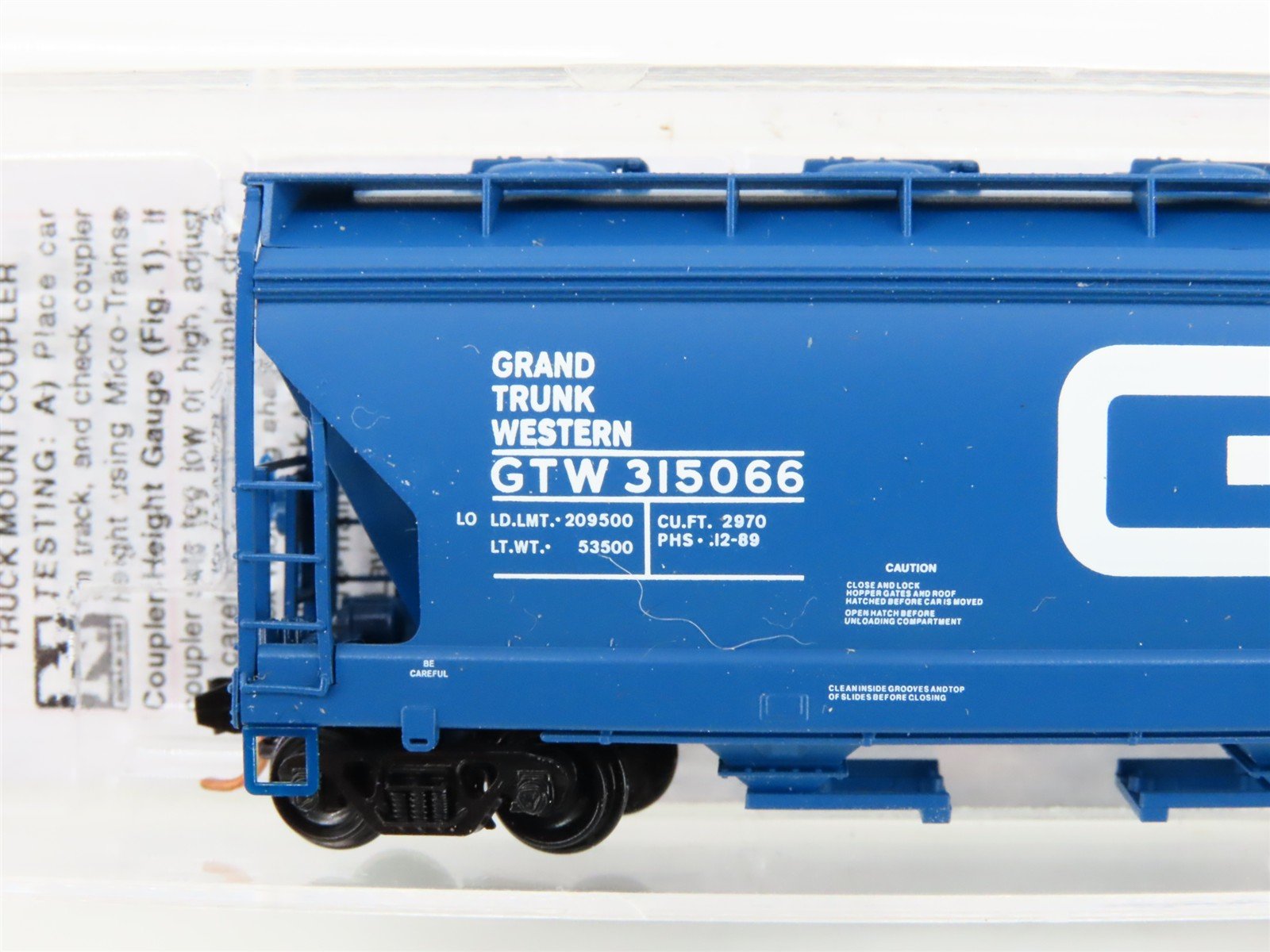 N Scale Micro-Trains MTL 09200010 GTW Grand Trunk Western 2-Bay Hopper #315066