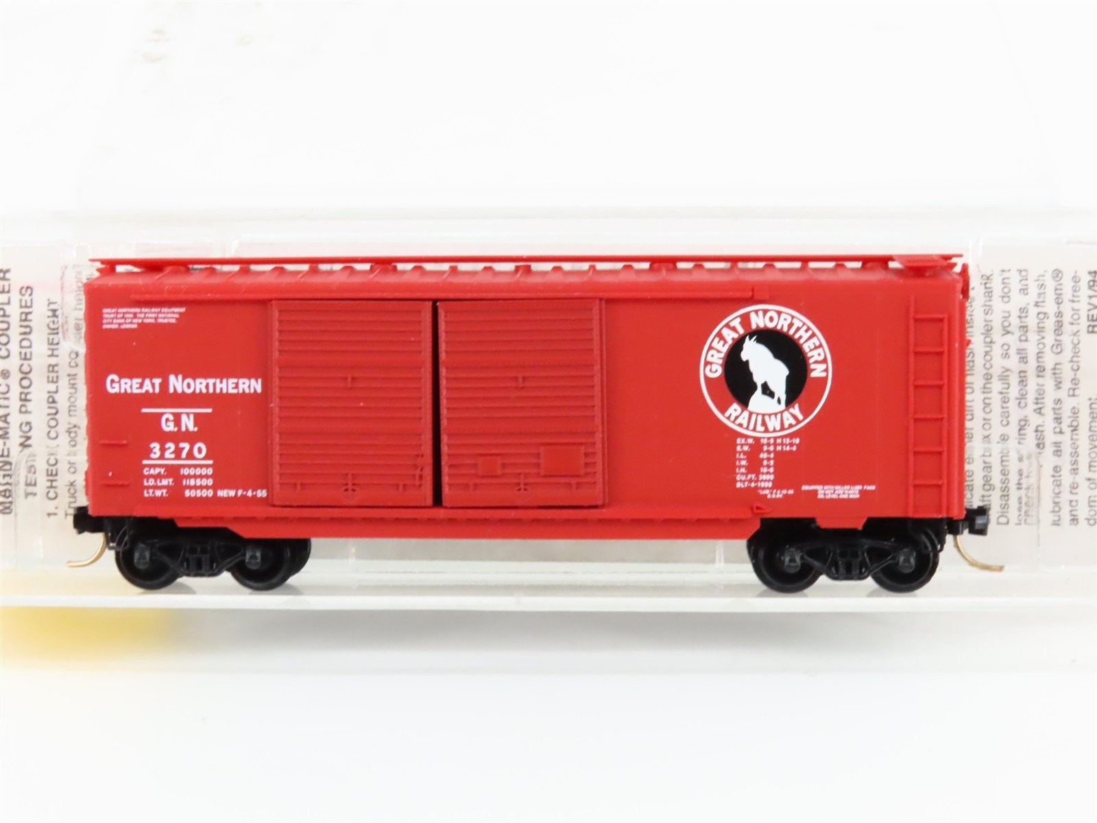 N Scale Micro-Trains MTL 23060 GN Great Northern 40' Double Door Box Car #3270
