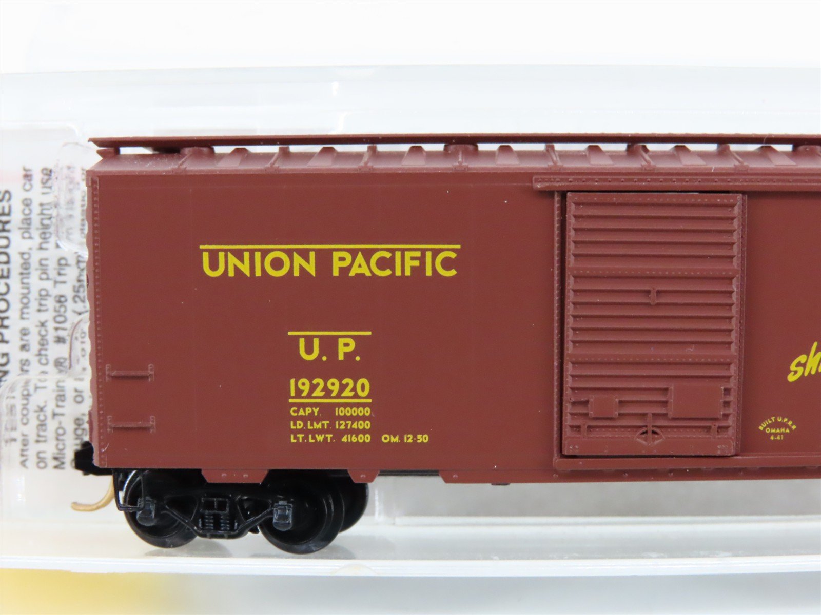 N Scale Micro-Trains MTL 20620 UP Union Pacific 40' Single Door Box Car #192920
