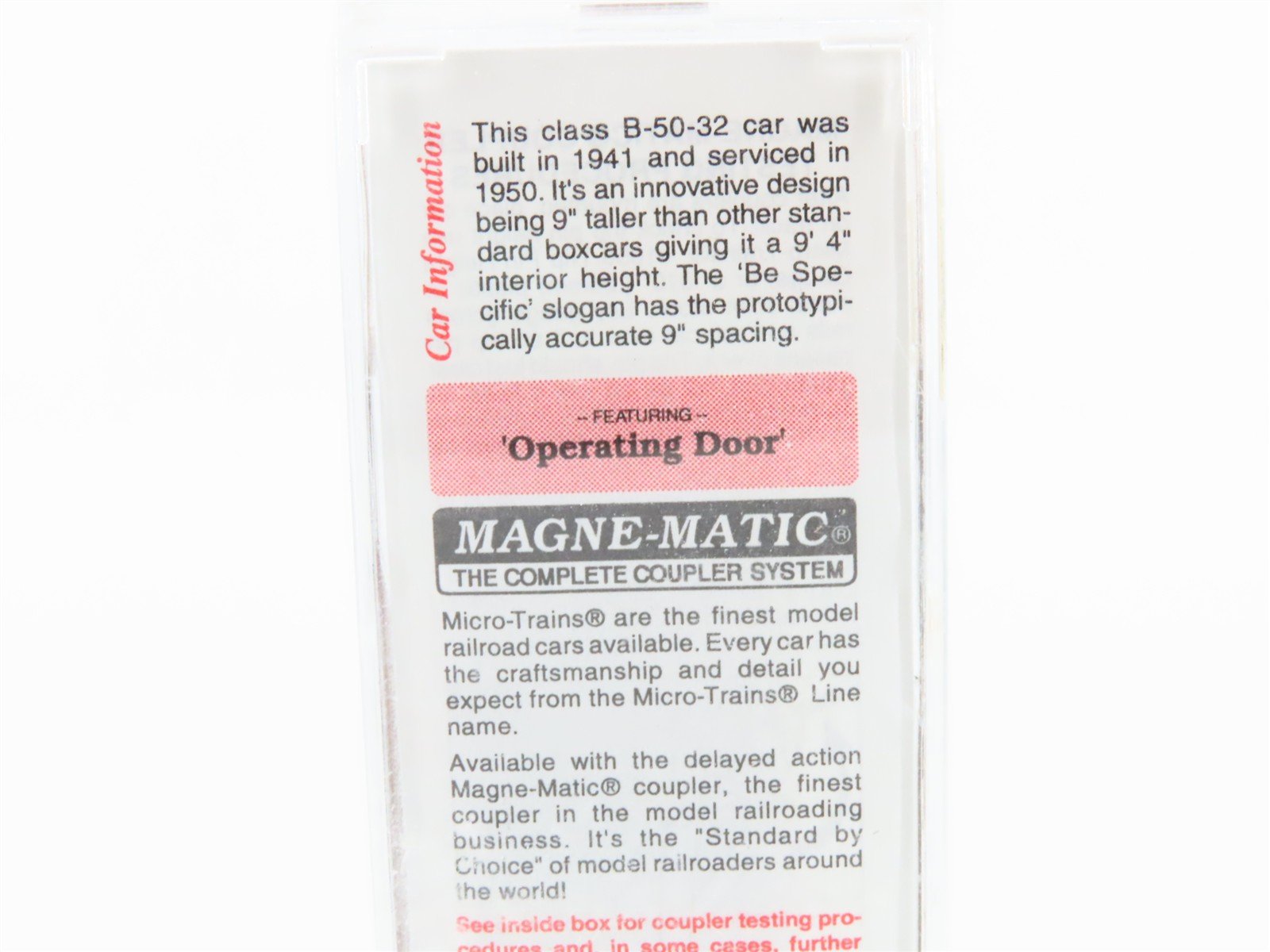 N Scale Micro-Trains MTL 20620 UP Union Pacific 40' Single Door Box Car #192920