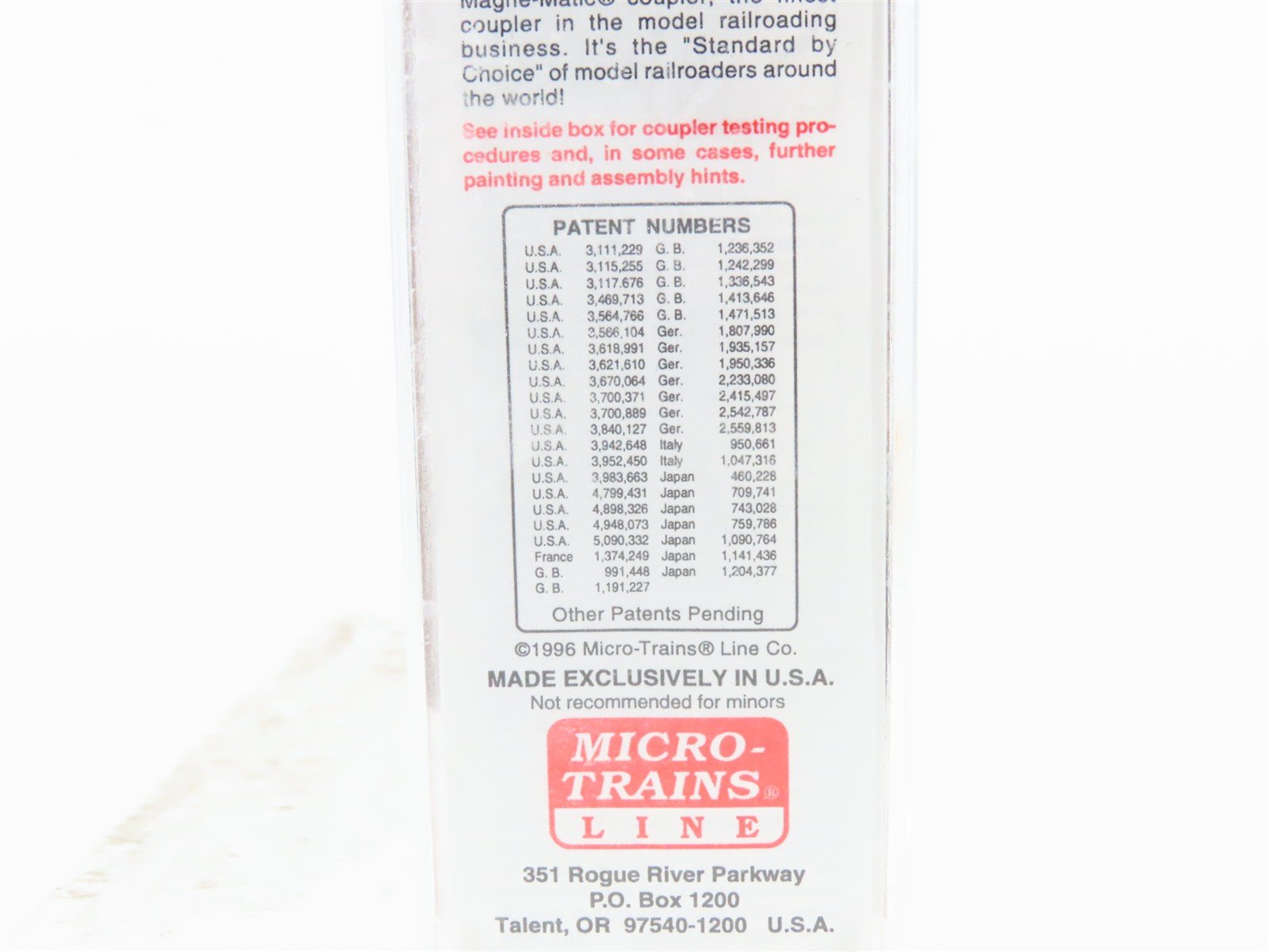 N Scale Micro-Trains MTL 20620 UP Union Pacific 40' Single Door Box Car #192920