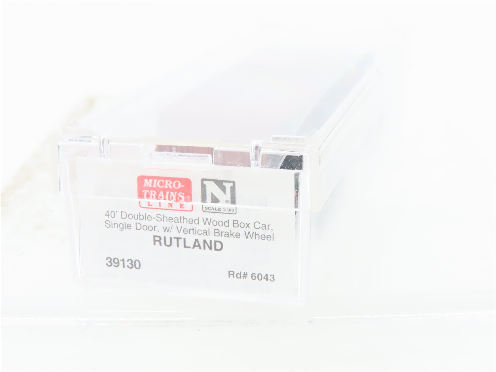 N Scale Micro-Trains MTL 39130 RUT Route of the Whippet 40' Wood Box Car #6043