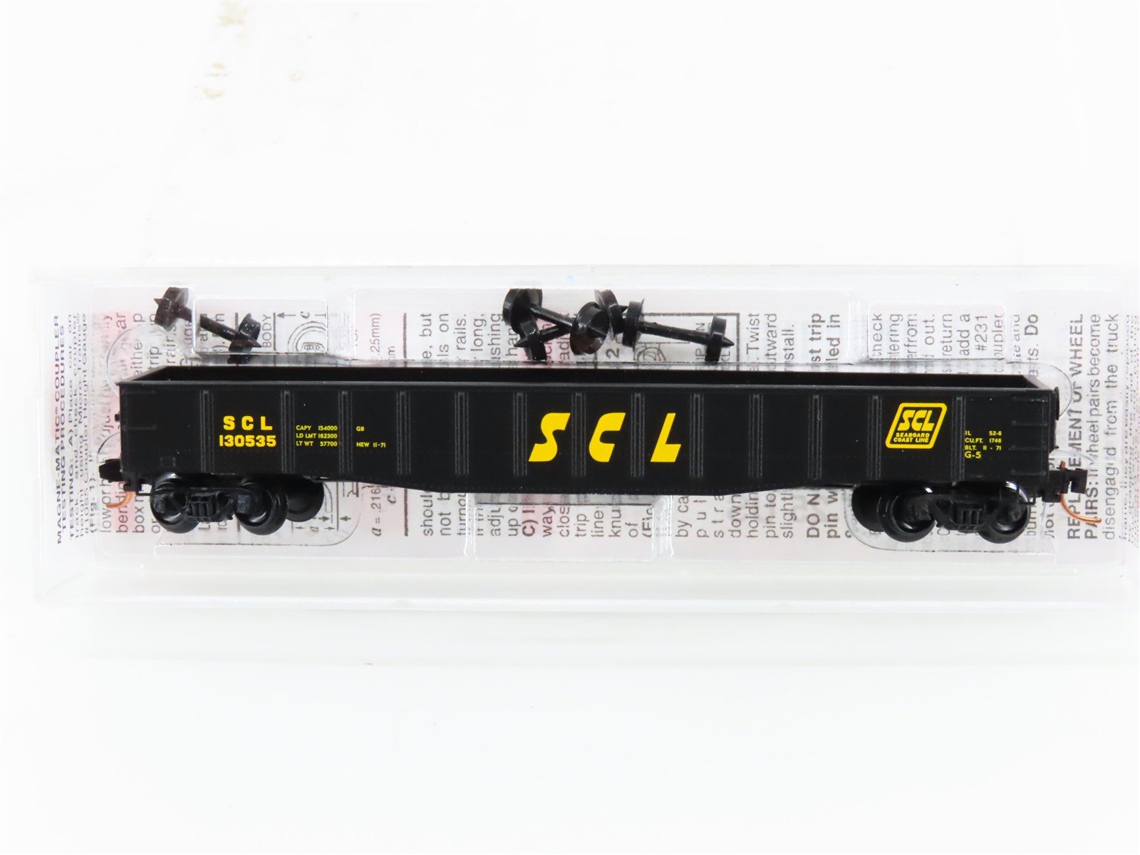 N Scale Micro-Trains MTL 105040 SCL Seaboard Coast Line 50' Open Gondola #130535