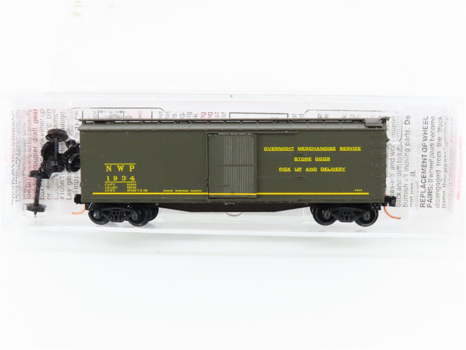 N Scale Micro-Trains MTL 39140 NWP Northwestern Pacific 40' Wood Box Car #1934