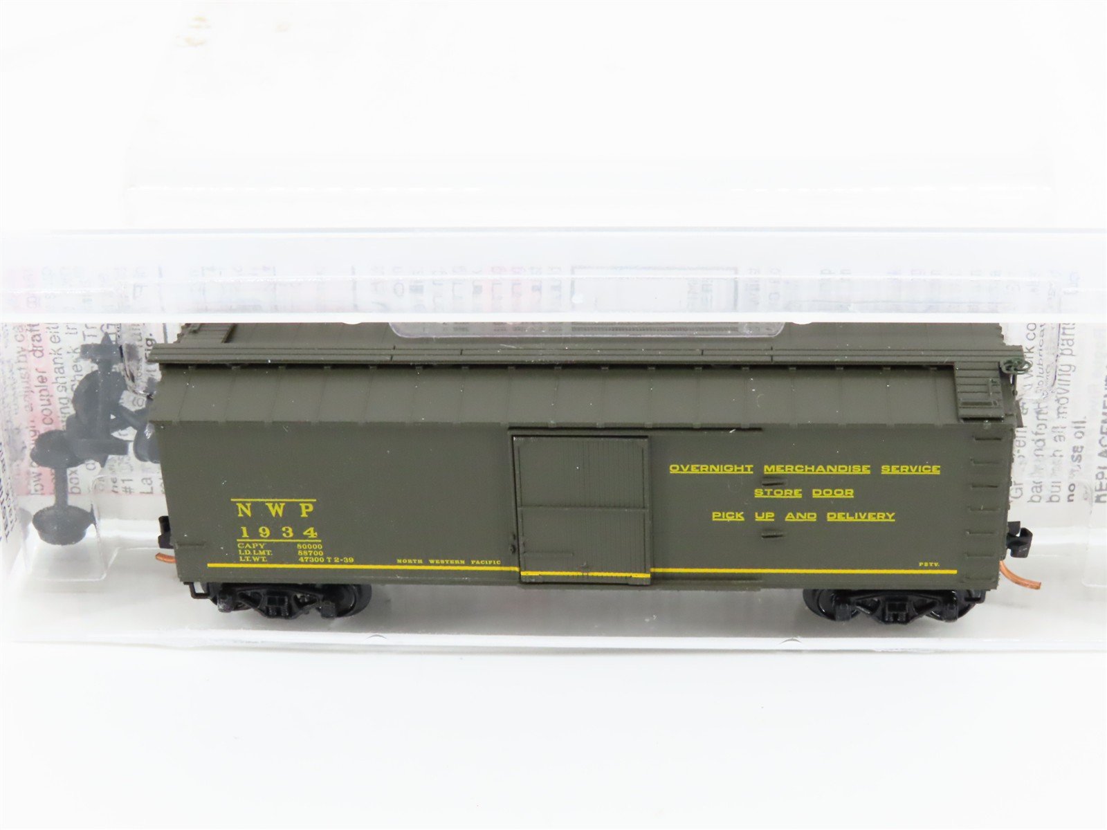 N Scale Micro-Trains MTL 39140 NWP Northwestern Pacific 40' Wood Box Car #1934