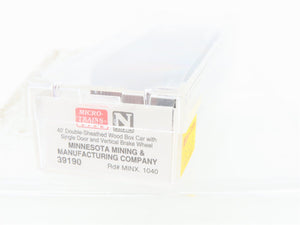 N Scale Micro-Trains MTL 39190 MINX Minnesota Mining & Mfg. 40' Box Car #1040