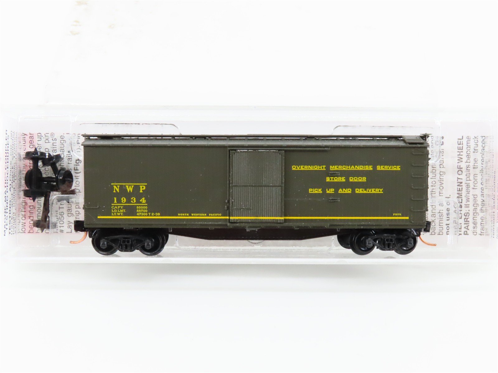 N Scale Micro-Trains MTL 39140 NWP North Western Pacific 40' Wood Box Car #1934