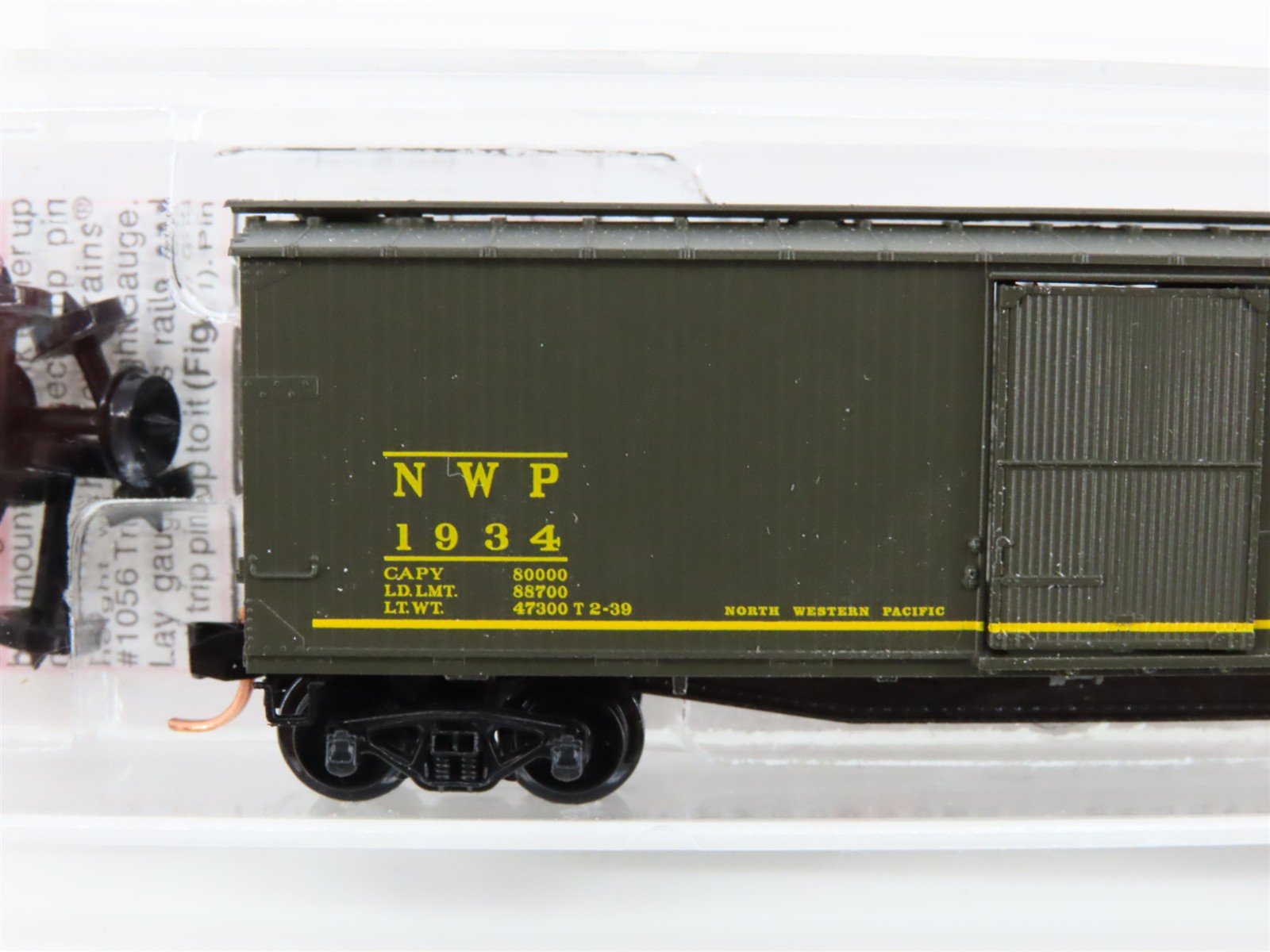 N Scale Micro-Trains MTL 39140 NWP North Western Pacific 40' Wood Box Car #1934