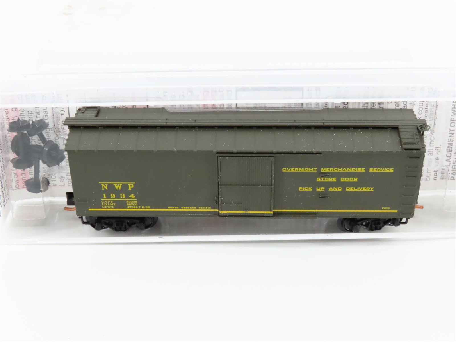 N Scale Micro-Trains MTL 39140 NWP North Western Pacific 40' Wood Box Car #1934