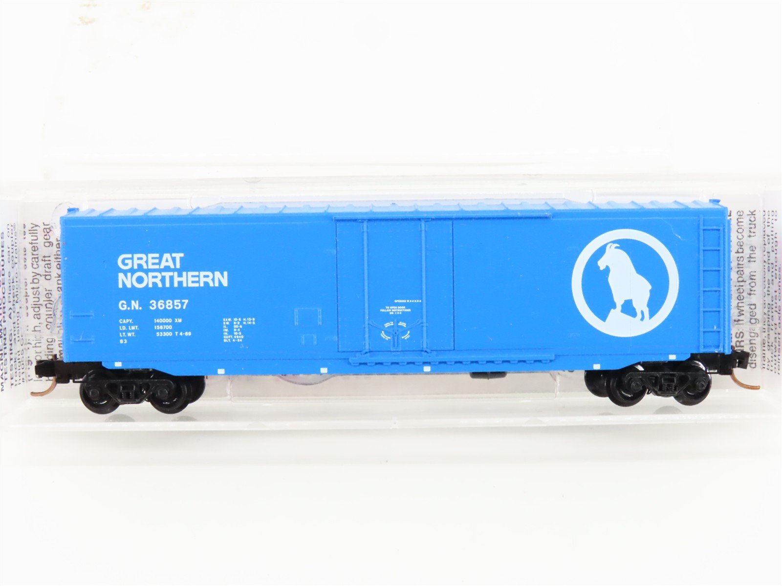 N Scale Micro-Trains MTL 38270 GN Great Northern Big Sky Blue 50' Box Car #36857