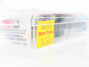 N Scale Micro-Trains MTL 39190 MINX Minnesota Mining & Mfg. 40' Box Car #1040