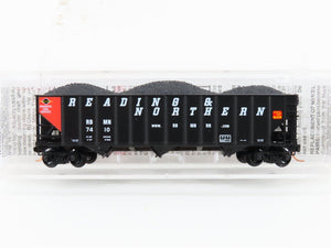 N Micro-Trains MTL 108090 RBMN Reading & Northern 3-Bay Hopper #7410 w/ Load