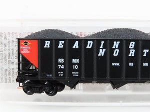 N Micro-Trains MTL 108090 RBMN Reading & Northern 3-Bay Hopper #7410 w/ Load