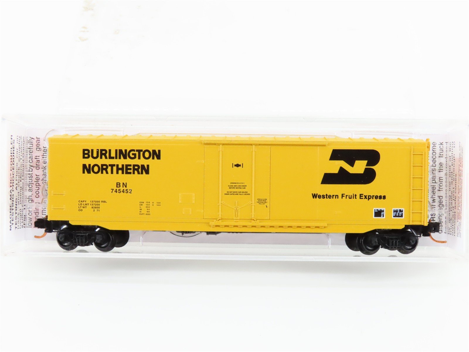 N Scale Micro-Trains MTL 03800161 BN Western Fruit Express 50' Box Car #745452