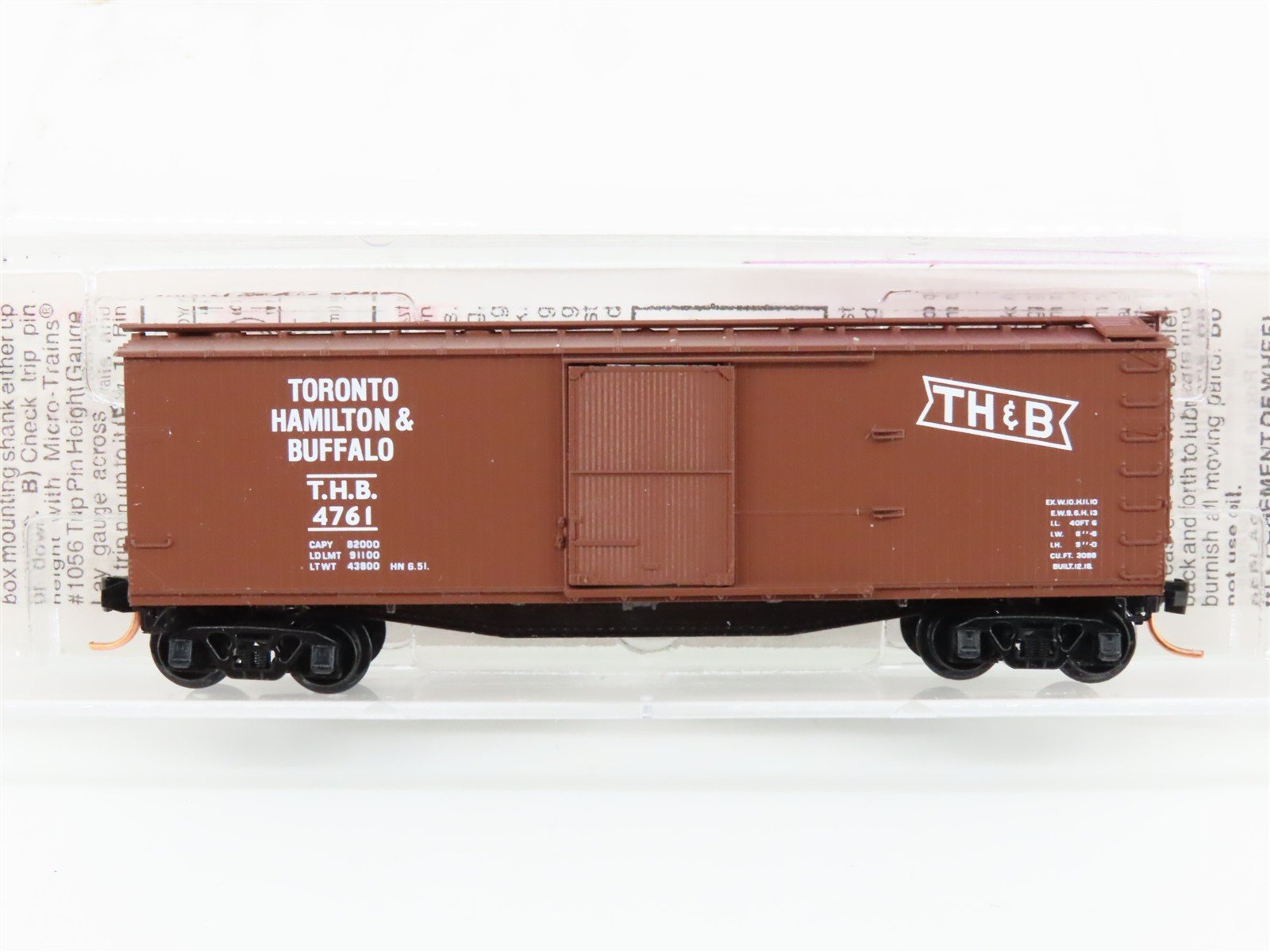 N Scale Micro-Trains MTL 39220 THB Toronto Hamilton & Buffalo 40' Box Car #4761
