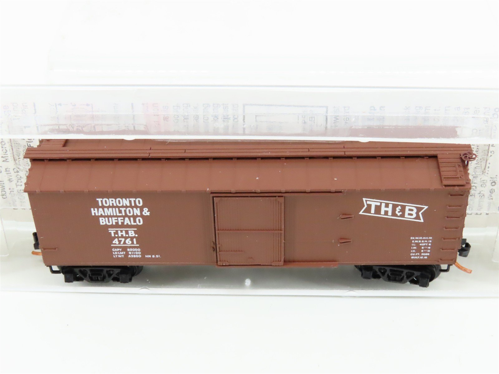 N Scale Micro-Trains MTL 39220 THB Toronto Hamilton & Buffalo 40' Box Car #4761