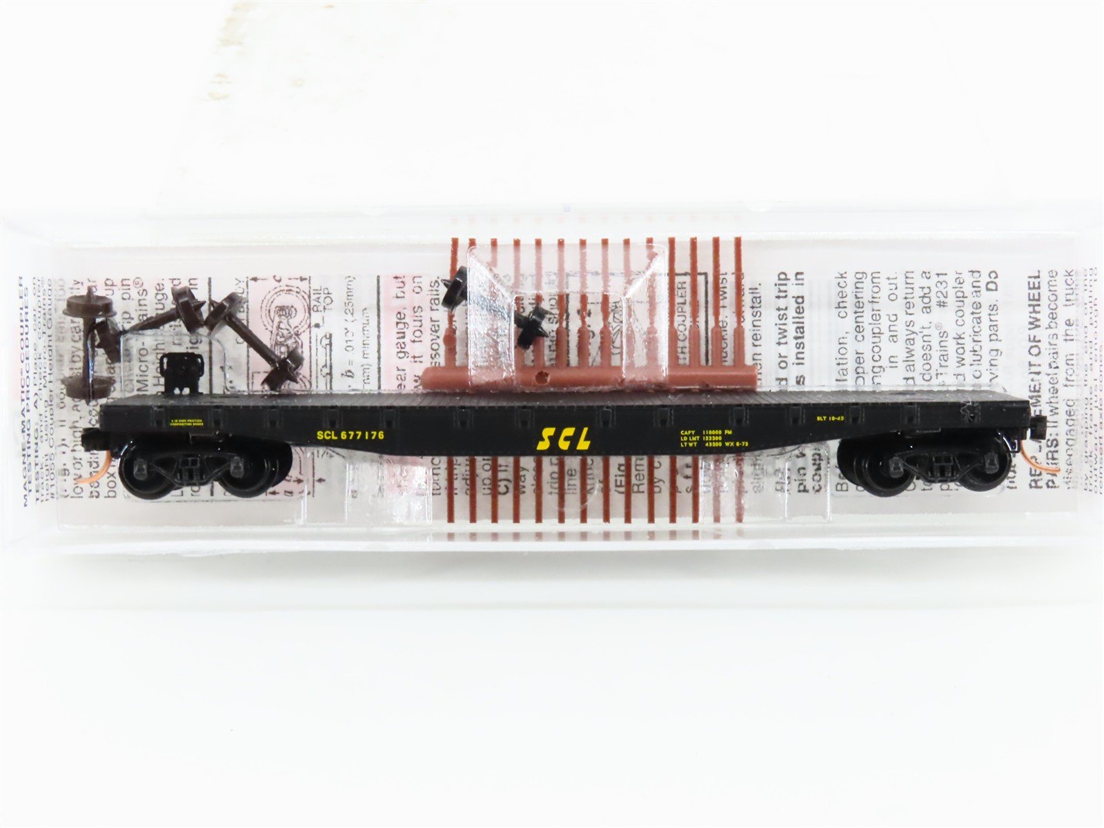 N Scale Micro-Trains MTL 45170 SCL Seaboard Coast Line 50' Flat Car #677176