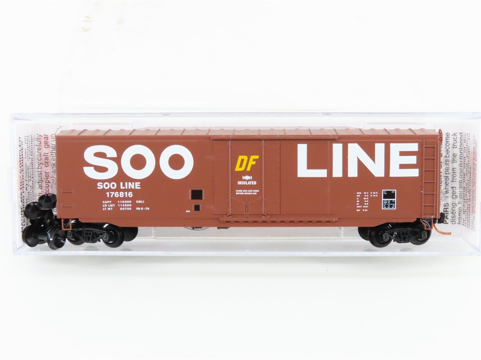 N Scale Micro-Trains MTL 03800400 SOO Line 50' Plug Door Box Car #176816