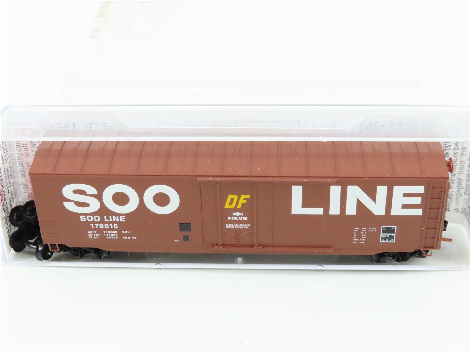 N Scale Micro-Trains MTL 03800400 SOO Line 50' Plug Door Box Car #176816