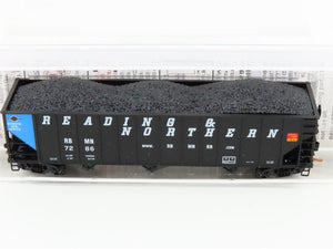 N Micro-Trains MTL 108080 RBMN Reading & Northern 3-Bay Hopper #7286 w/ Load