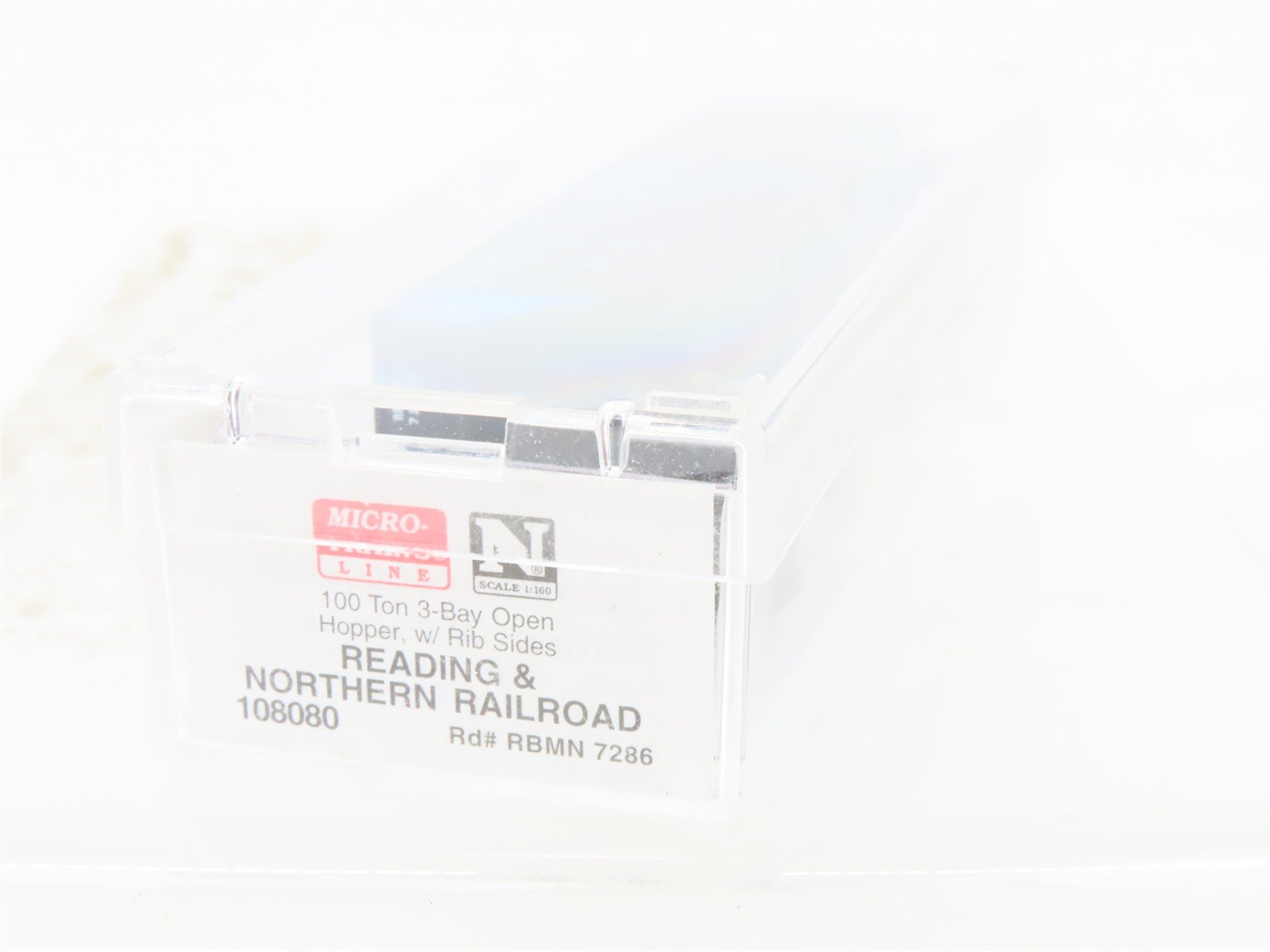 N Micro-Trains MTL 108080 RBMN Reading & Northern 3-Bay Hopper #7286 w/ Load