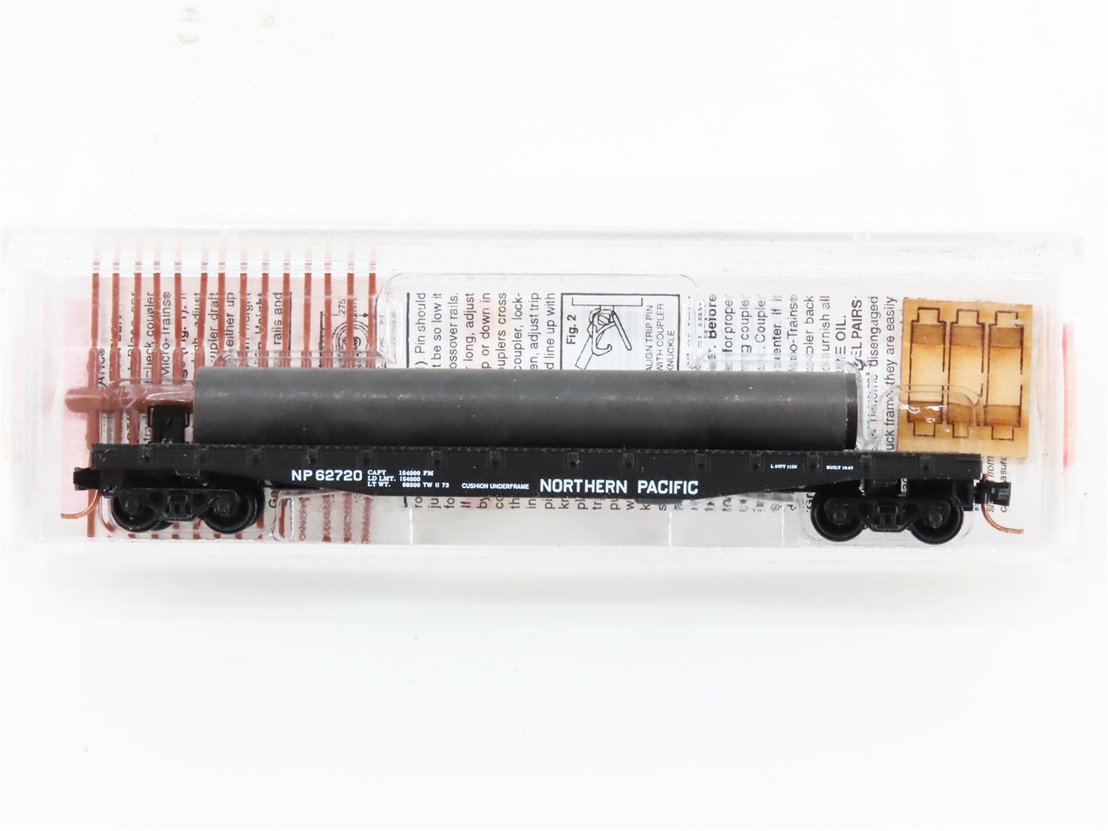N Scale Micro-Trains MTL 04500250 NP Northern Pacific 50' Flat Car #62720 w/Load