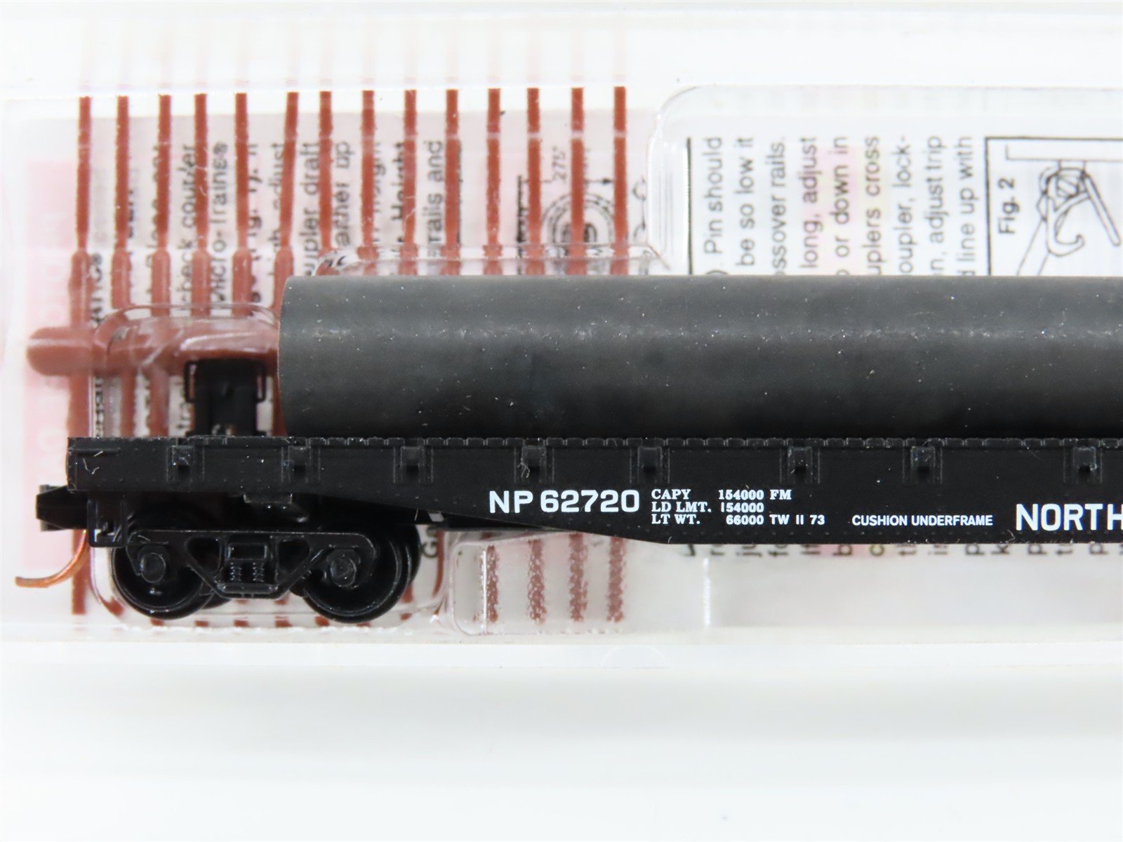 N Scale Micro-Trains MTL 04500250 NP Northern Pacific 50' Flat Car #62720 w/Load