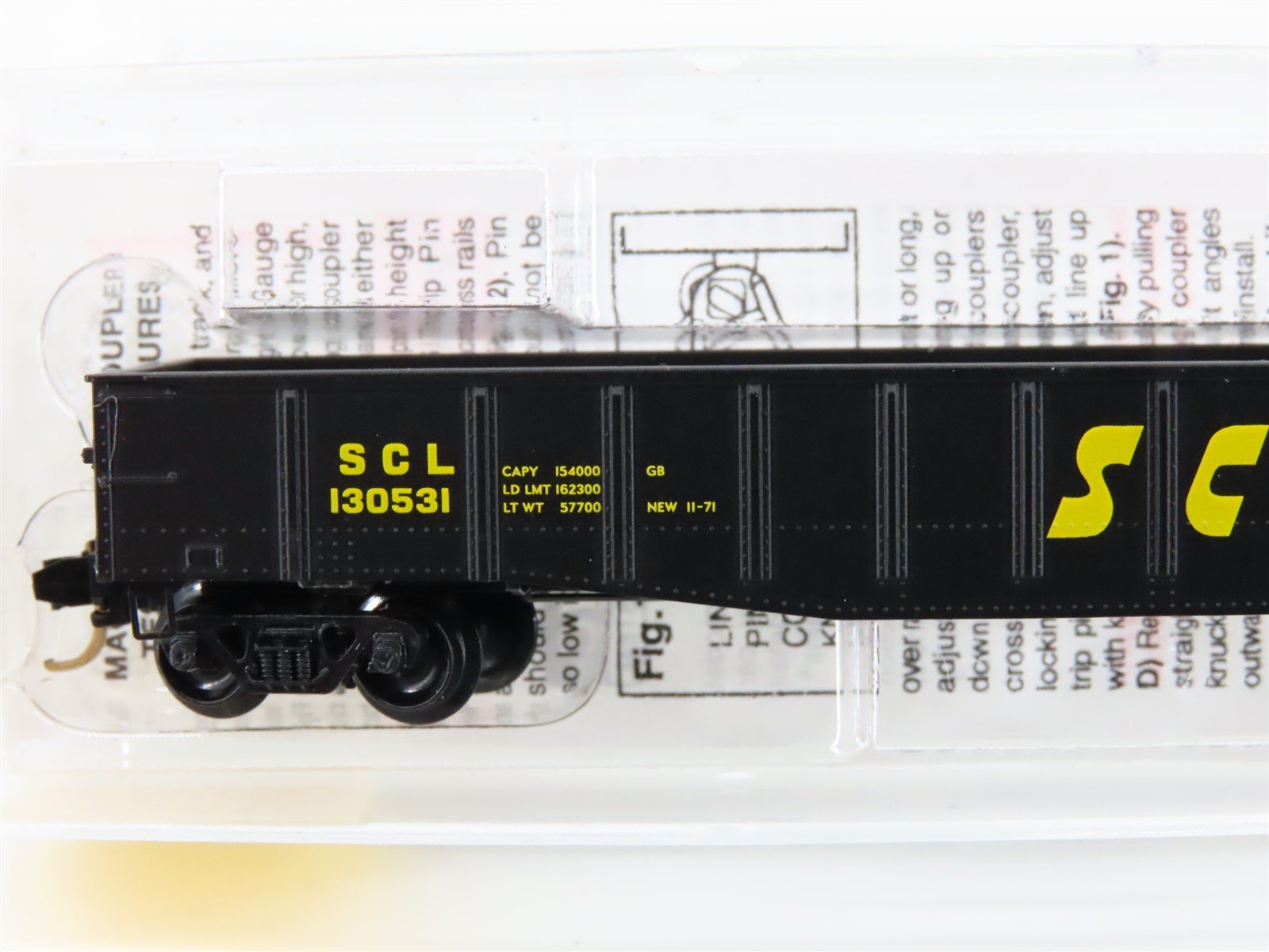 N Scale Micro-Trains MTL 105040 SCL Seaboard Coast Line 50' Gondola #130531