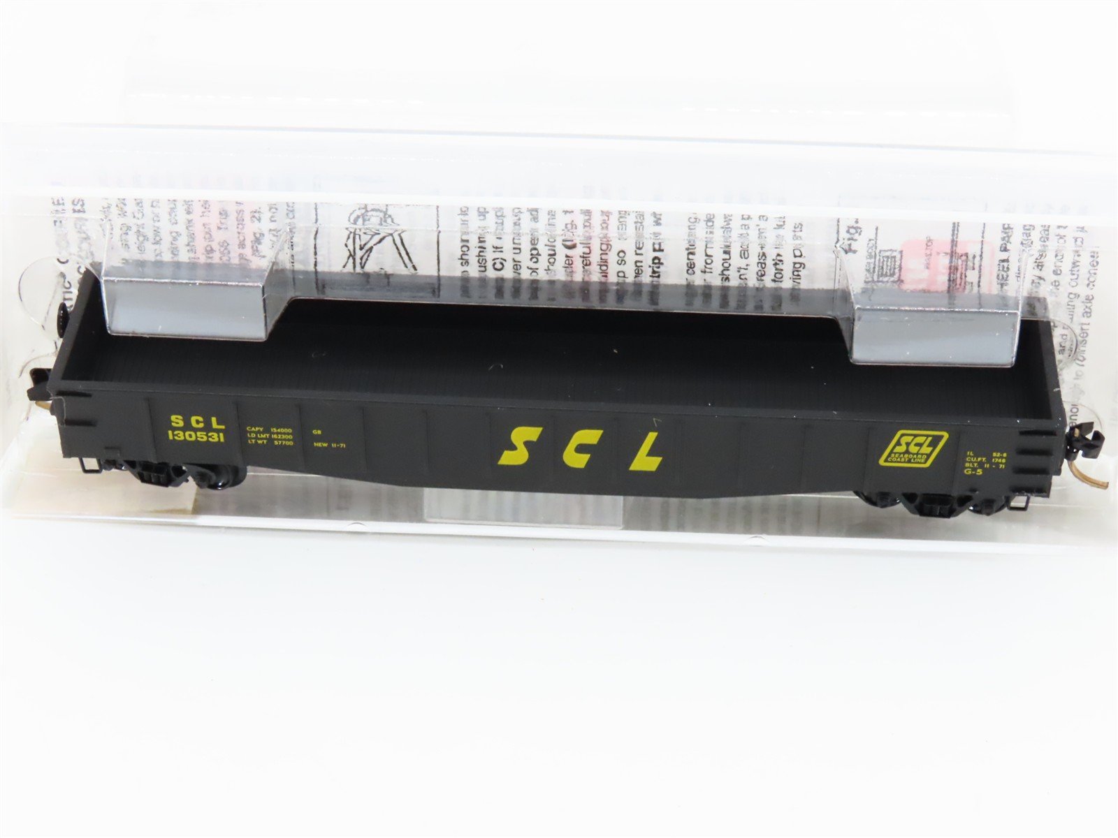 N Scale Micro-Trains MTL 105040 SCL Seaboard Coast Line 50' Gondola #130531