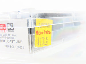 N Scale Micro-Trains MTL 105040 SCL Seaboard Coast Line 50' Gondola #130531