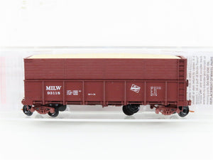 N Micro-Trains MTL 08400031 MILW 40' Gondola w/ Side Extensions #93118 w/ Load