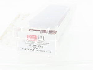 N Micro-Trains MTL 08400031 MILW 40' Gondola w/ Side Extensions #93118 w/ Load