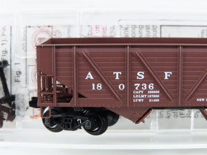N Scale Micro-Trains MTL 57010 ATSF Santa Fe 2-Bay Open Hopper #180736