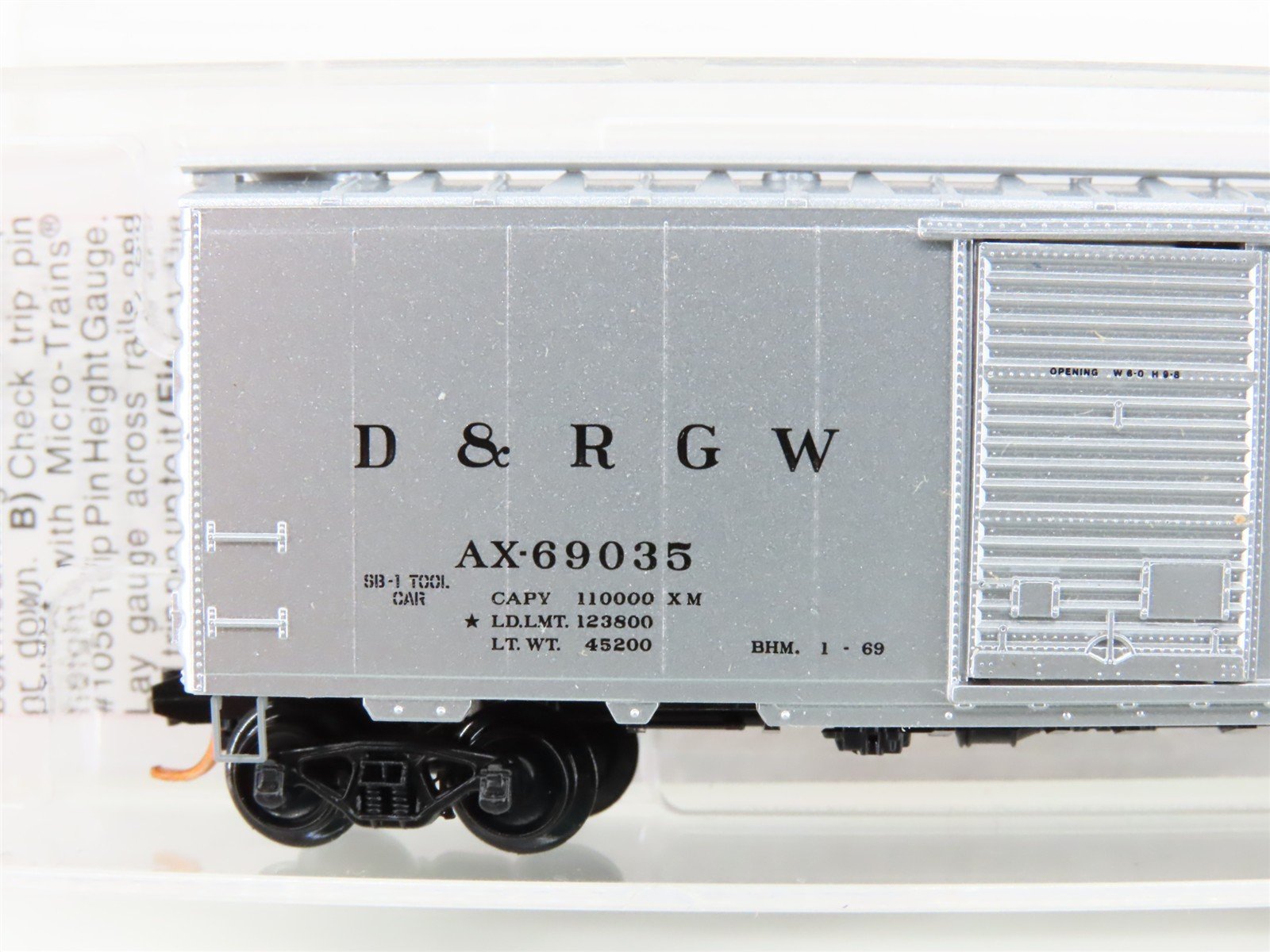 N Scale Micro-Trains MTL 02000776 D&RGW Rio Grande 40' Box Car #AX-69035