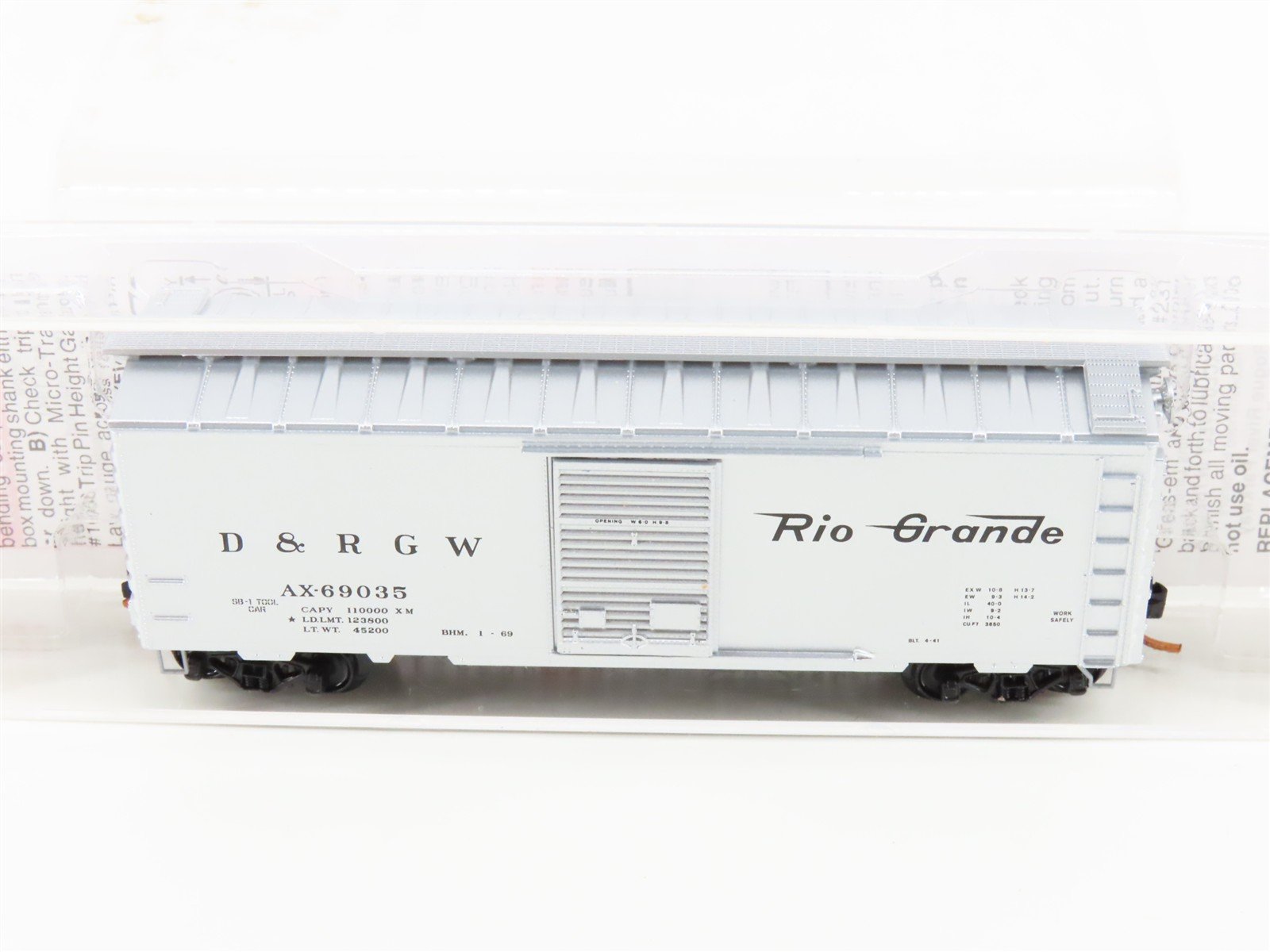 N Scale Micro-Trains MTL 02000776 D&RGW Rio Grande 40' Box Car #AX-69035