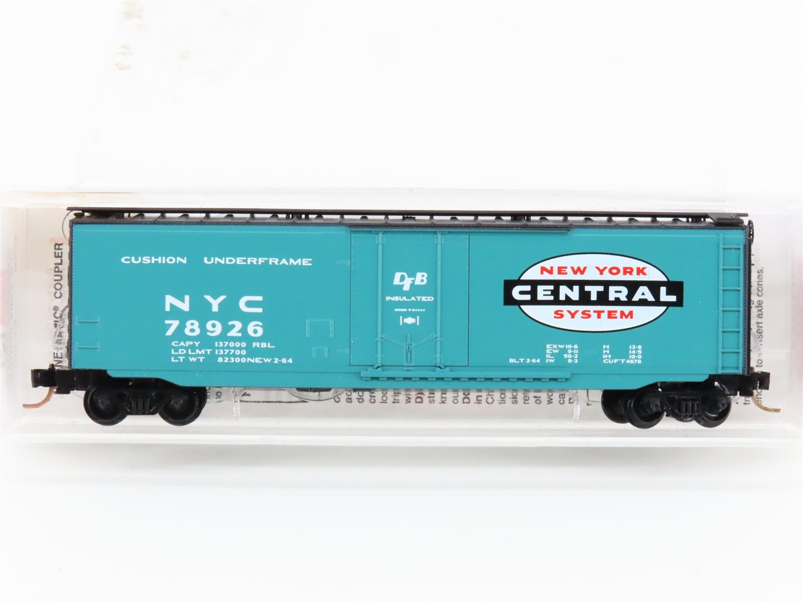 N Scale Micro-Trains MTL 32250 NYC New York Central 50' Plug Door Box Car #78926