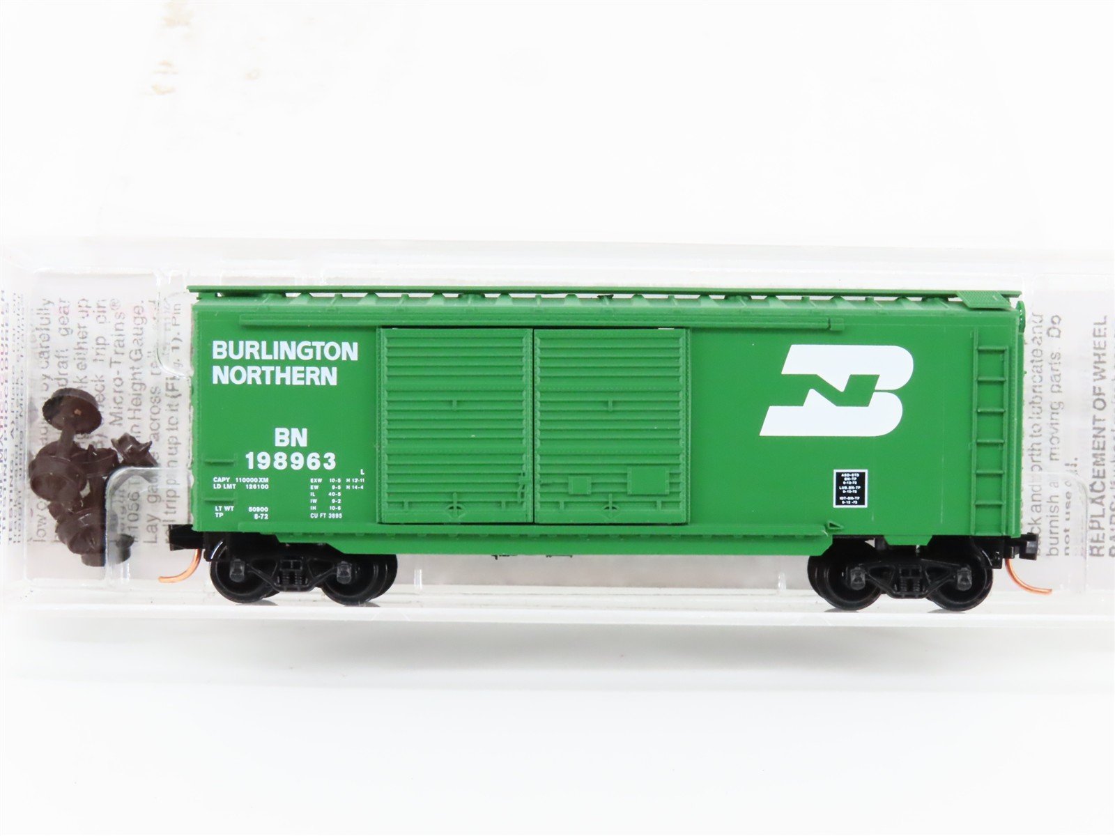 N Scale Micro-Trains MTL 23080 BN Burlington Northern 40' Box Car #198963