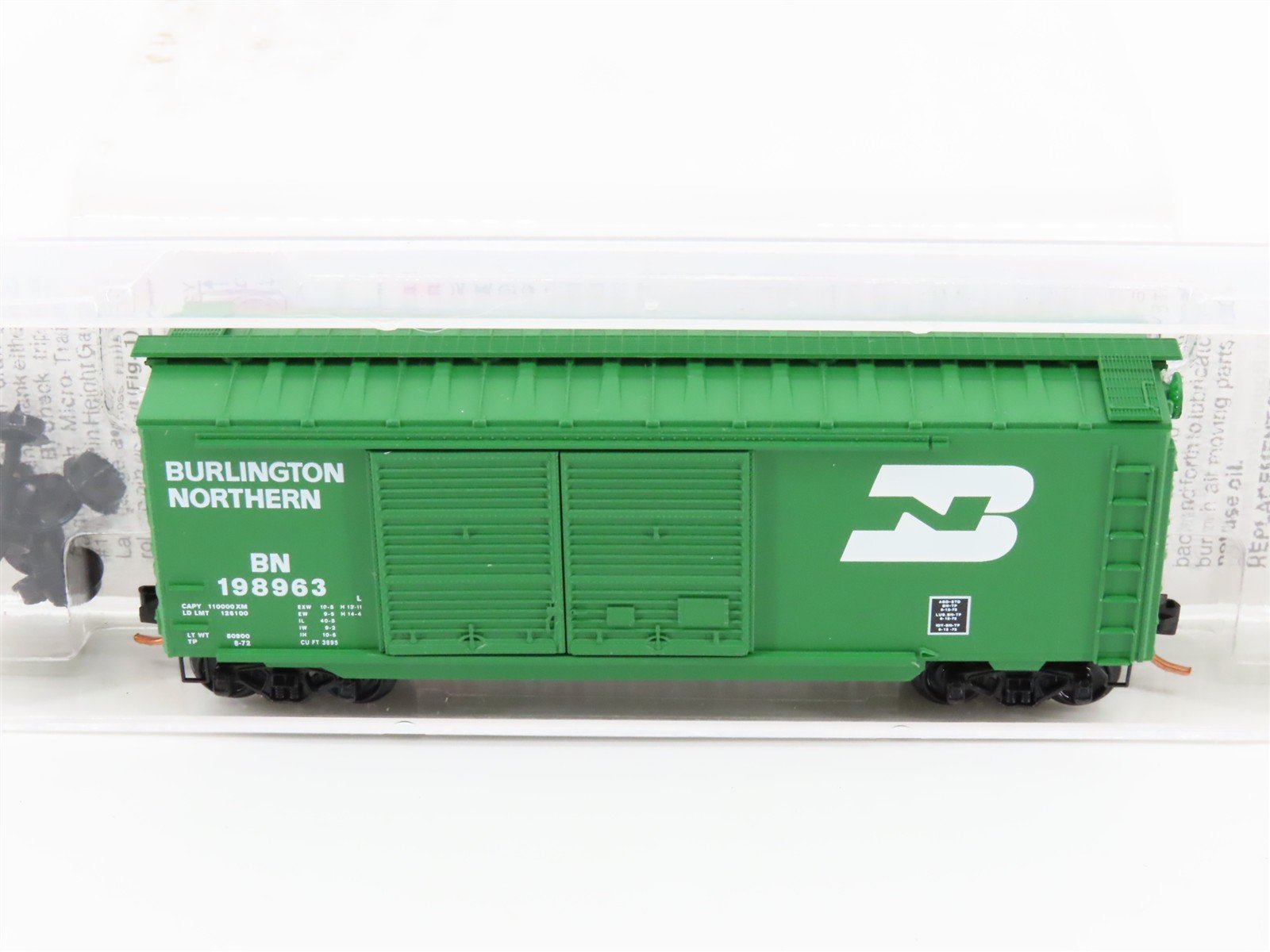 N Scale Micro-Trains MTL 23080 BN Burlington Northern 40' Box Car #198963