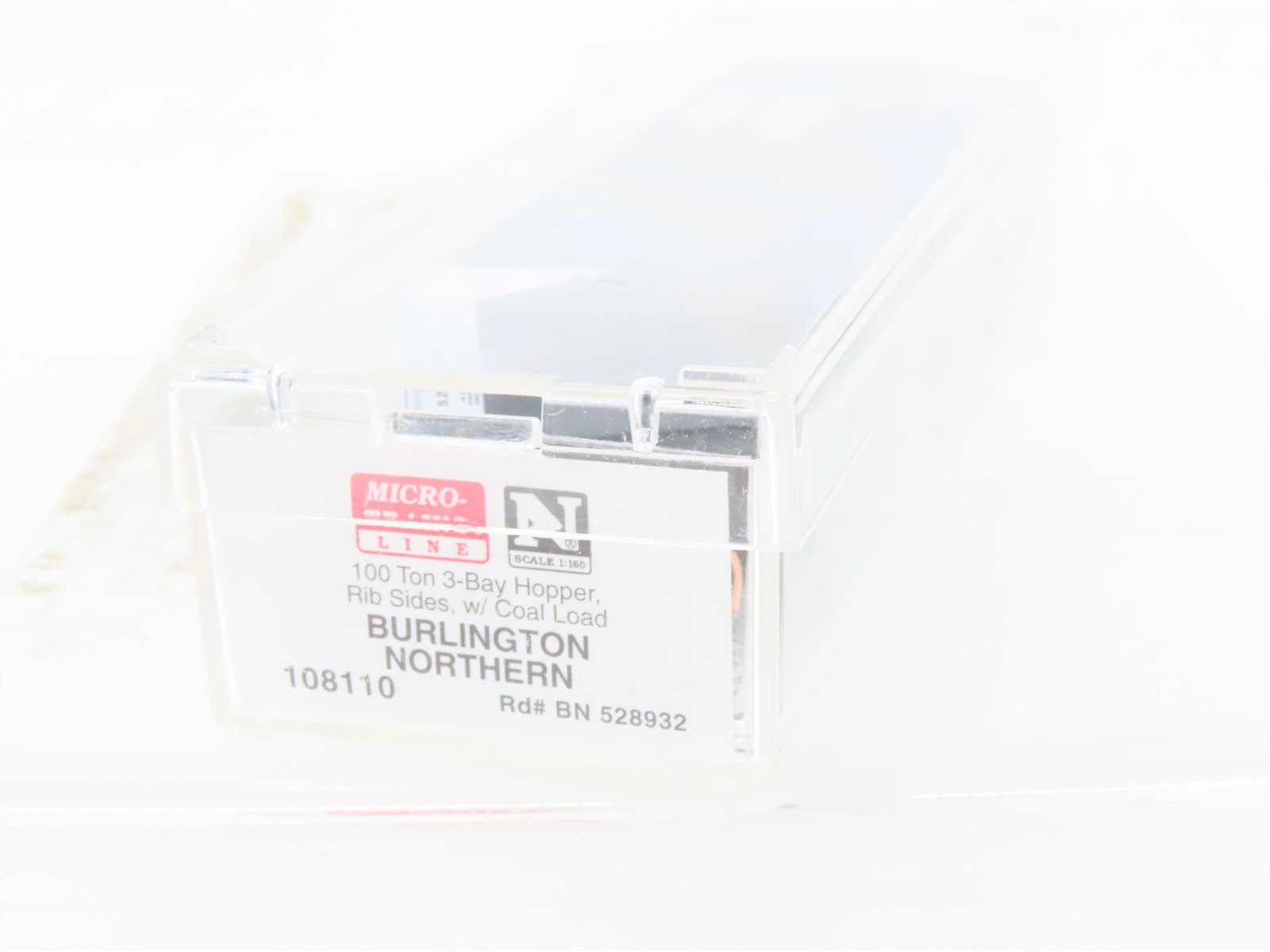 N Micro-Trains MTL 108110 BN Burlington Northern 3-Bay Hopper #528932 w/ Load