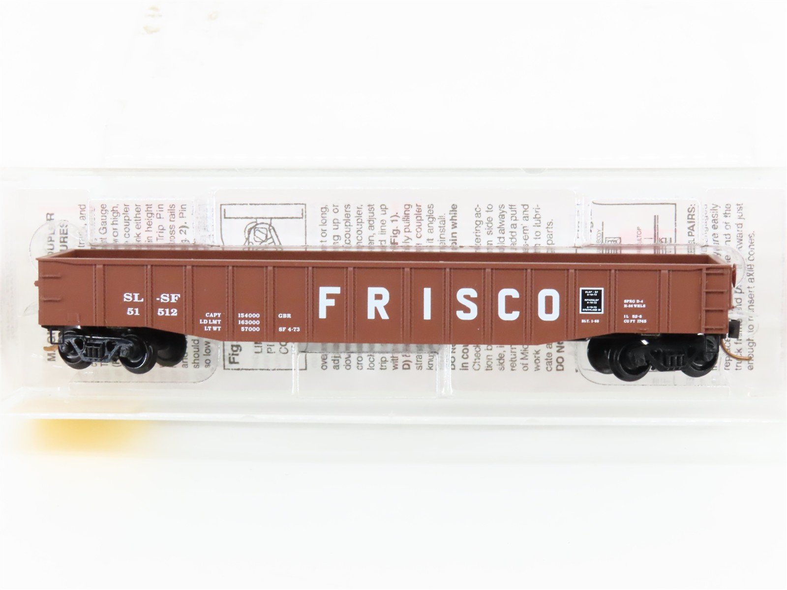 N Scale Micro-Trains MTL 105530 SL-SF Frisco 50' Fixed End Gondola #51512