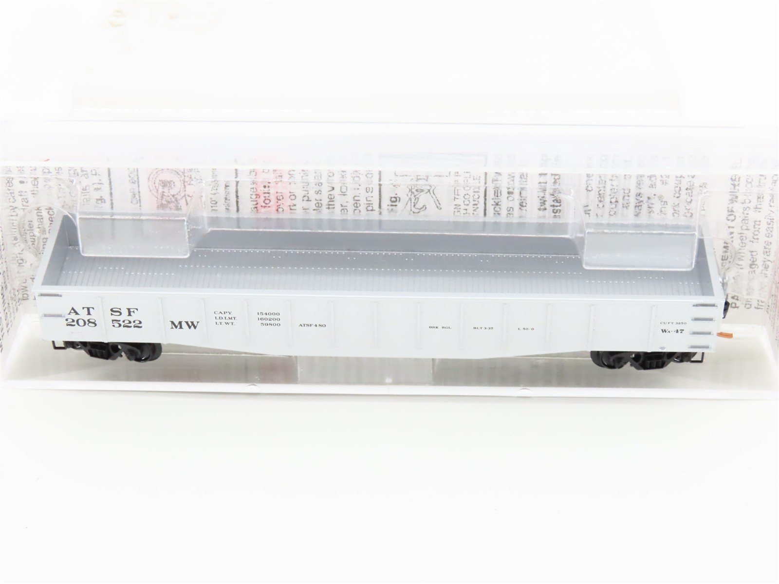 N Scale Micro-Trains MTL 105060 ATSF Santa Fe 50' Fixed End Gondola #208522 MW