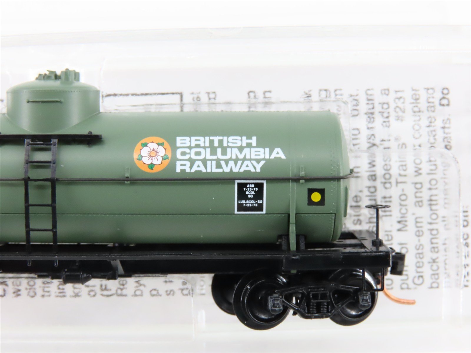 N Scale Micro-Trains MTL 65530 BCOL British Columbia Single Dome Tank Car #1924