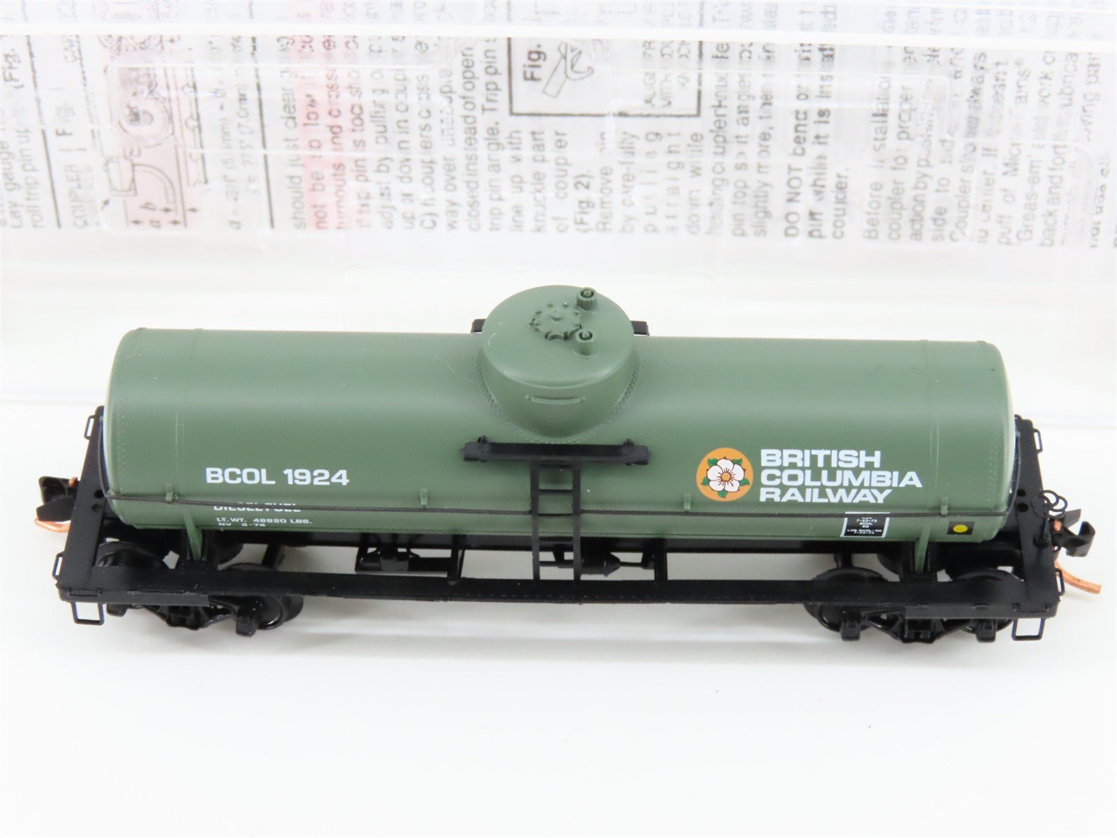 N Scale Micro-Trains MTL 65530 BCOL British Columbia Single Dome Tank Car #1924