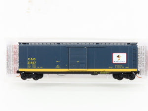 N Scale Micro-Trains MTL 03100075 C&O The Chessie Route 50' Box Car #21457