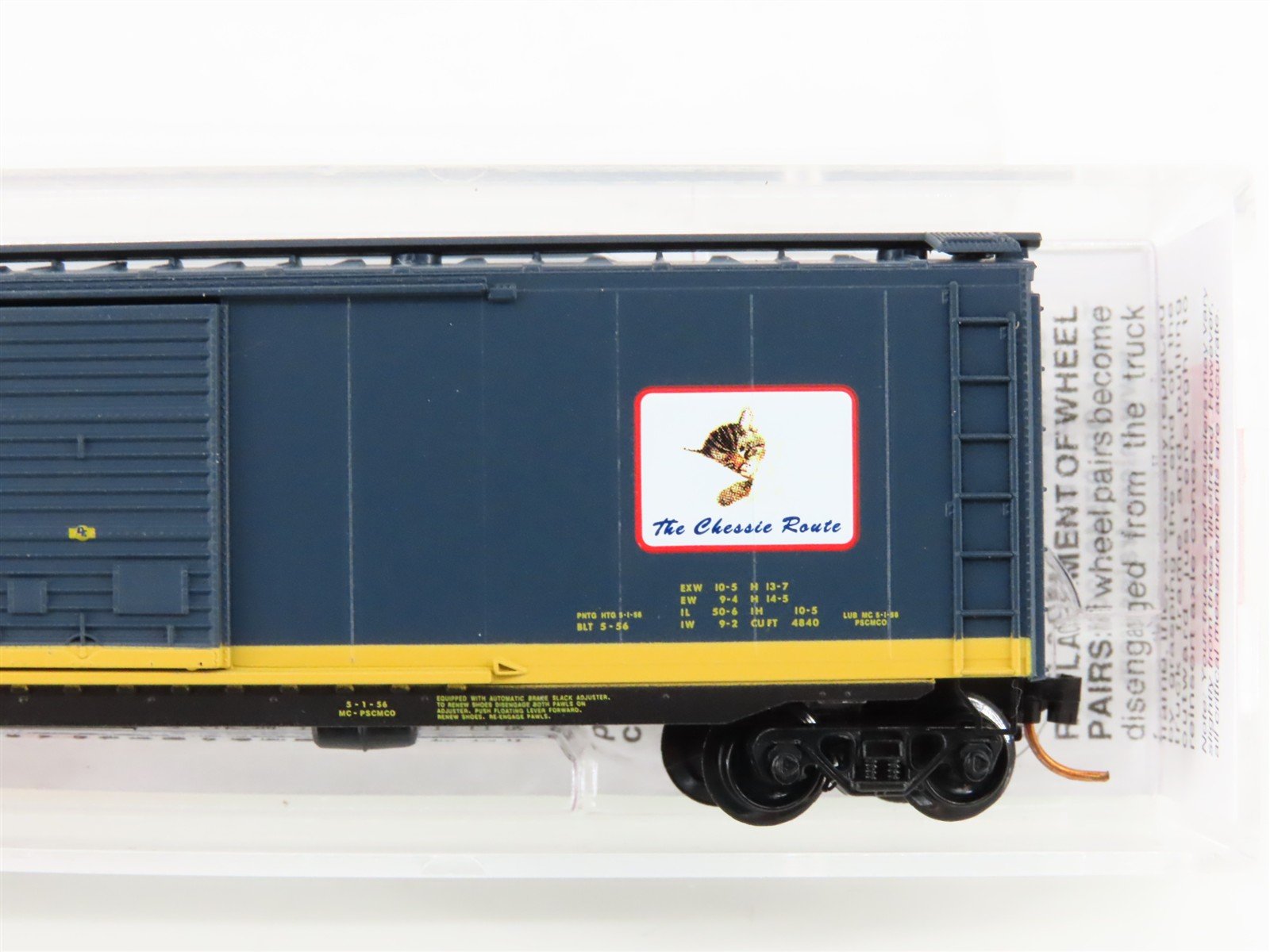 N Scale Micro-Trains MTL 03100075 C&O The Chessie Route 50' Box Car #21457