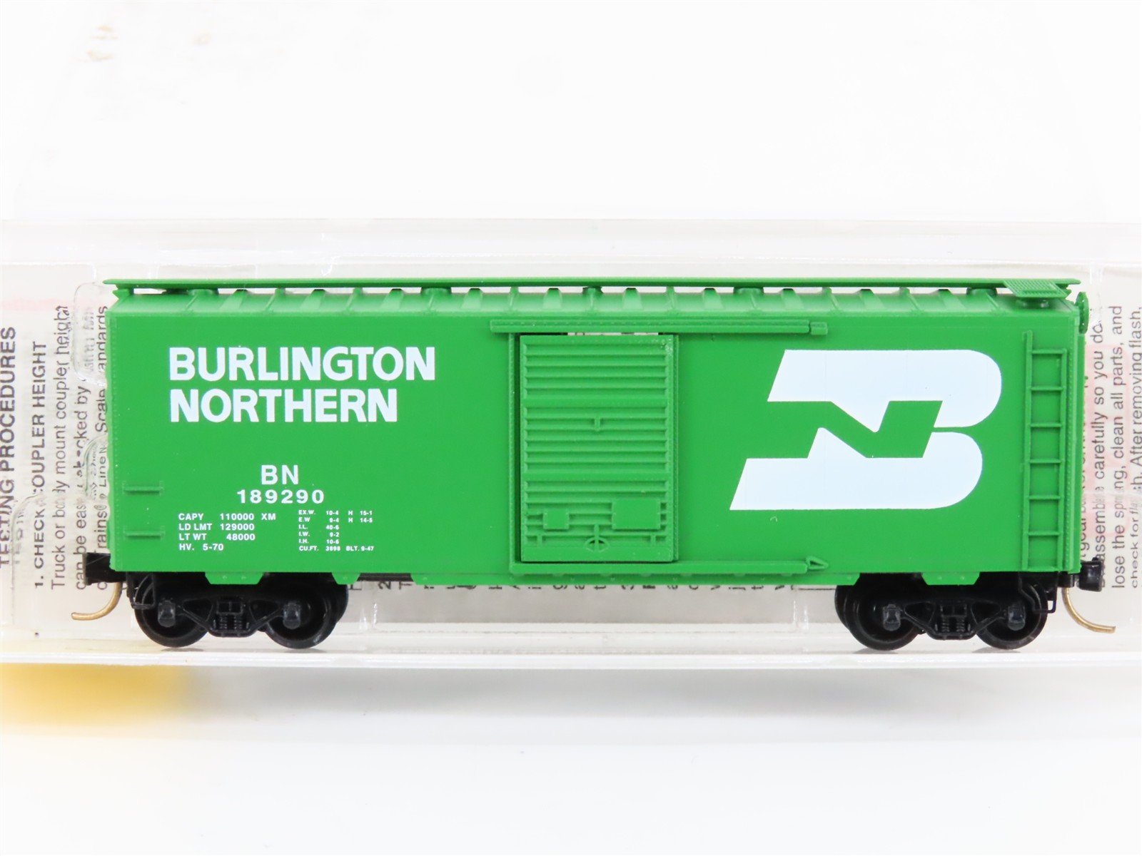 N Scale Micro-Trains MTL 20306/3 BN Burlington Northern 40' Box Car #189290