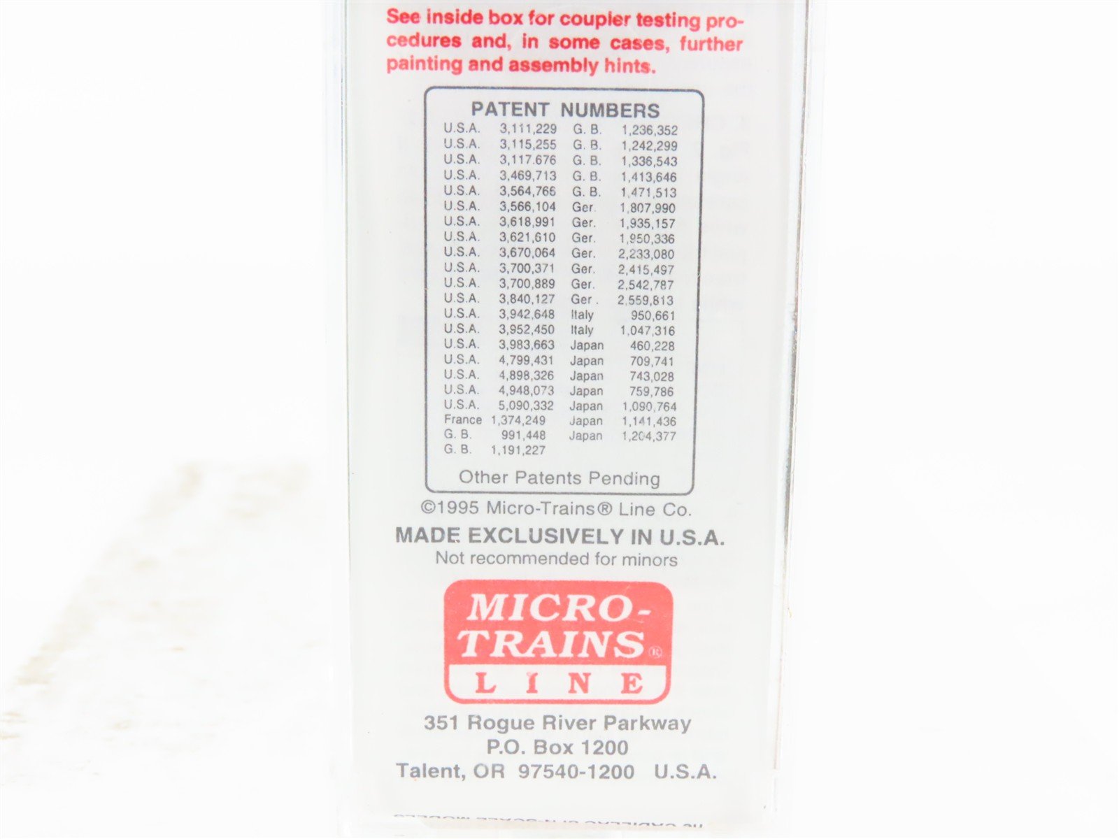 N Scale Micro-Trains MTL 20306/3 BN Burlington Northern 40' Box Car #189290