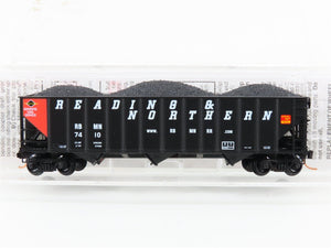 N Micro-Trains MTL 108090 RBMN Reading & Northern 3-Bay Hopper #7410 w/ Load
