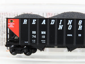 N Micro-Trains MTL 108090 RBMN Reading & Northern 3-Bay Hopper #7410 w/ Load